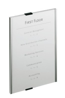 Durable Info Sign Akrylowy, Aluminium Srebrny