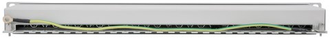INTELLINET 24-Port Cat6a Patchpanel FTP 1HE grau