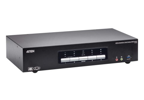 ATEN Przełącznik KVM Switch 4P USB3.0 4K DP Triple View KVMP S