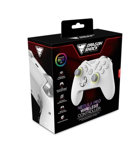 Dragonshock Nebula Pro Biały Bluetooth Gamepad Nintendo Switch