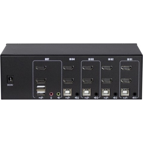 Inter-Tech AS-42HA HDMI przełącznik KVM Czarny