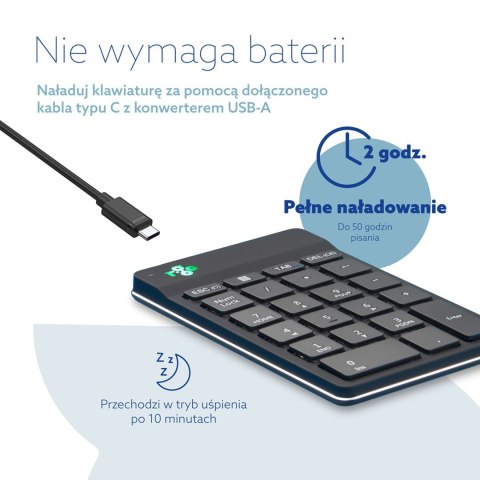 Klawiatura numeryczna R-Go Tools Numpad Break Bluetooth, czarna