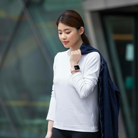 UNIQ etui Moduo Apple Watch Series 4/5/6/7/8/SE 44/45mm różowy-biały/blush-white