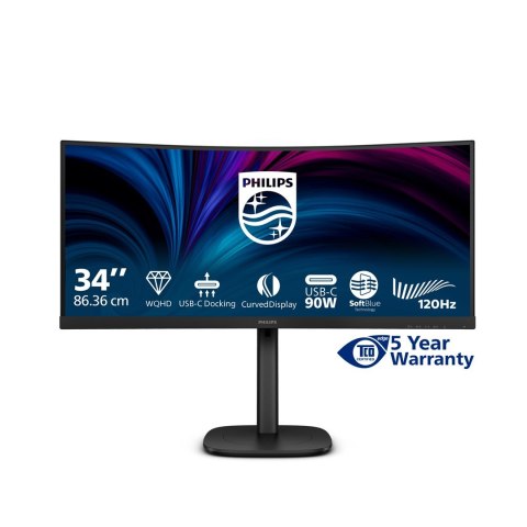 Monitor Philips 86,4cm (34,0") 34B2U3600C 21:09 HDMI+DP+USB-C