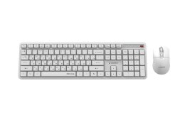 GEMBIRD BEZPRZEWODOWY ZESTAW KLAWIATURY + MYSZ SILENT KEY PRO BUSINESS, BIAŁY, UKŁAD RU