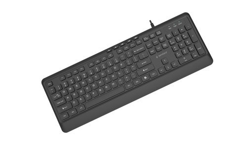 GEMBIRD KLAWIATURA PRZEWODOWA MULTIMEDIALNA SLIM, USB 5 KLAWISZY HOTKEYS, US LAYOUT, CZARNA