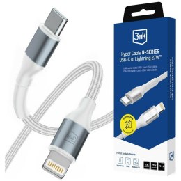 Kabel 3MK Hyper Cable N-SERIES USB-C do Lightning 2m 9V/3A 27W biały