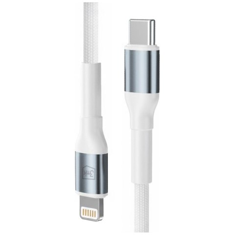 Kabel 3MK Hyper Cable N-SERIES USB-C do Lightning 2m 9V/3A 27W biały