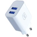 Ładowarka Sieciowa 3MK FlowPower 2xUSB-A 10W 2.4A biały