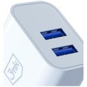 Ładowarka Sieciowa 3MK FlowPower 2xUSB-A 10W 2.4A biały