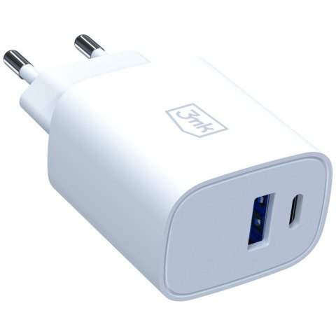 Ładowarka Sieciowa 3MK FlowPower USB-A + USB-C 30W PD 3,0 QC4+ biały