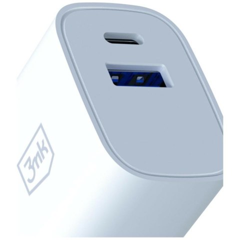 Ładowarka Sieciowa 3MK FlowPower USB-A + USB-C 30W PD 3,0 QC4+ biały