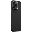 Etui PITAKA Ultra-Slim PitaTap MagSafe do iPhone 16 Pro czarno szary