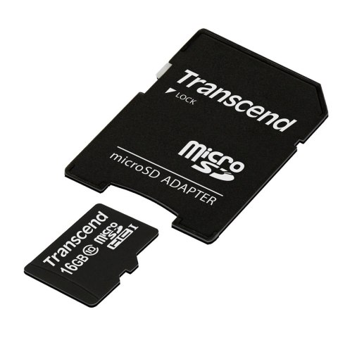SD microSD Card 16GB Transcend SDHC Class10 w/adapter