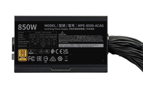 Cooler Master MWE GOLD 850 V3 moduł zasilaczy 850 W 24-pin ATX ATX Czarny