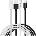 Kable Verbatim Sync & Charge USC-C do A essentials 18W czarny / biały 2szt. 32393