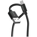 Kable Verbatim Sync & Charge USC-C do A essentials 18W czarny / biały 2szt. 32393