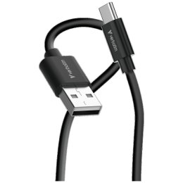 Kable Verbatim Sync & Charge USC-C do A essentials 18W czarny / biały 2szt. 32393