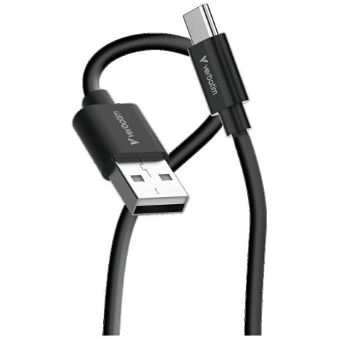 Kable Verbatim Sync & Charge USC-C do A essentials 18W czarny / biały 2szt. 32393