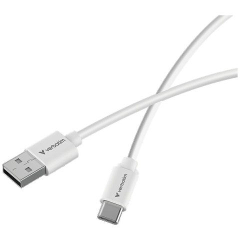 Kable Verbatim Sync & Charge USC-C do A essentials 18W czarny / biały 2szt. 32393