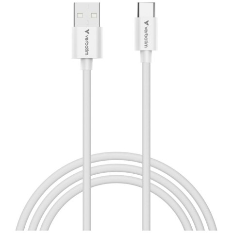 Kable Verbatim Sync & Charge USC-C do A essentials 18W czarny / biały 2szt. 32393