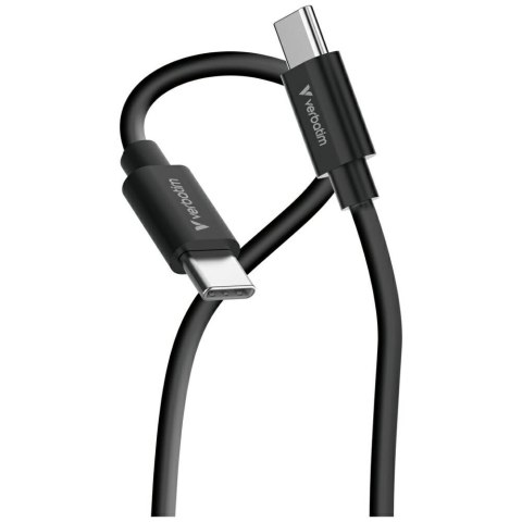 Kable Verbatim Sync & Charge USC-C do C essentials 60W czarny / biały 2szt. 32391