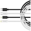 Kable Verbatim Sync & Charge USC-C do Lightning essentials 27W czarny / biały 2szt. 32392