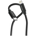 Kable Verbatim Sync & Charge USC-C do Lightning essentials 27W czarny / biały 2szt. 32392
