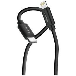 Kable Verbatim Sync & Charge USC-C do Lightning essentials 27W czarny / biały 2szt. 32392