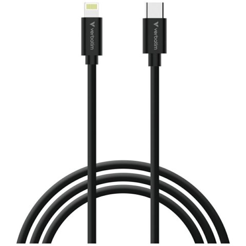 Kable Verbatim Sync & Charge USC-C do Lightning essentials 27W czarny / biały 2szt. 32392