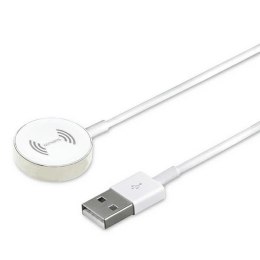 4smarts Ładowarka indukcyjna VoltBeam Mini dla Apple Watch 1-8/SE z kablem 1m USB-A 2.5W biały/white 462330