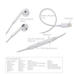 4smarts Słuchawki Melody 2 Lightning MFI biały/white 465583