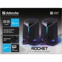 DEFENDER GŁOŚNIKI ROCKET 2.0 6W LED USB CZARNE 65094