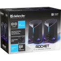 DEFENDER GŁOŚNIKI ROCKET 2.0 6W LED USB CZARNE 65094