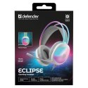 DEFENDER SŁUCHAWKI Z MIKROFONEM ECLIPSE RGB BIAŁE 62440