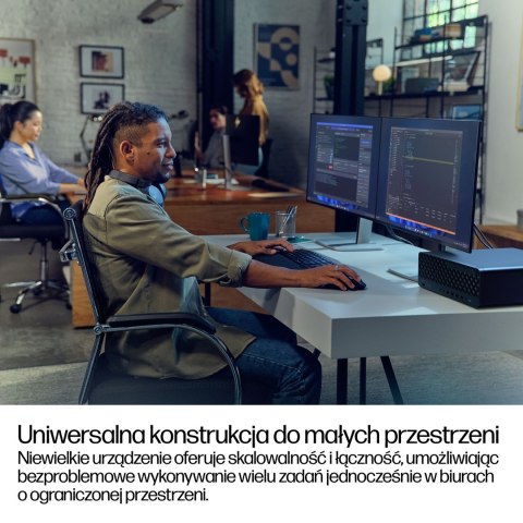 HP EliteDesk 8 SFF G1i AI Intel Core Ultra 5 235 16 GB DDR5-SDRAM 512 GB SSD Windows 11 Pro PC AI PC Czarny