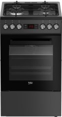 Kuchnia gazowo-elektryczna BEKO FSM51330DAOT b300 | termoobieg | SteamShine | prowadnice teleskopowe