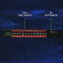 Qoltec Przełącznik sieciowy SWITCH Gigabit Ethernet | 24x RJ45 | 2x SFP | 1000 Mb/s