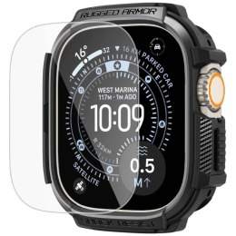 Etui Spigen Rugged Armor & Tempered Glass do Apple Watch Ultra 1 / 2 / 3 (49mm) czarny
