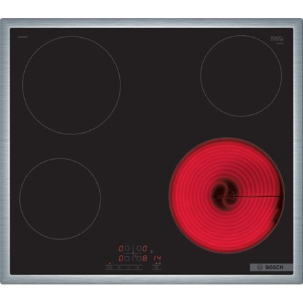 Bosch | PKE645BB2E Series 4 | Hob | Vitroceramic | Number of burners/cooking zones 4 | Touch | Timer | Black