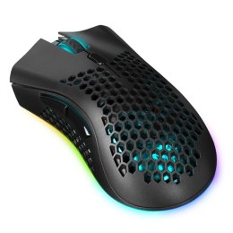 Defender Mysz Warlock GM-709L, 2400DPI, 2.4 [GHz], optyczna, 7kl., bezprzewodowa, czarna, 1 szt AA