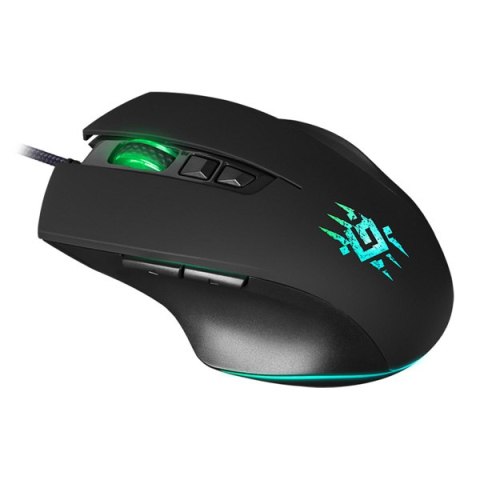 Defender Mysz Wolverine GM-700L RGB, 12800DPI, optyczna, 6kl., przewodowa USB, czarna, do gry, podświetlona