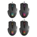 Defender Mysz Wolverine GM-700L RGB, 12800DPI, optyczna, 6kl., przewodowa USB, czarna, do gry, podświetlona