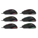 Defender Mysz Wolverine GM-700L RGB, 12800DPI, optyczna, 6kl., przewodowa USB, czarna, do gry, podświetlona
