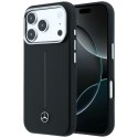 Etui Mercedes Leather Semi Wrap Iconic Line MagSafe do iPhone 17 Pro Max czarny