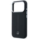 Etui Mercedes Leather Semi Wrap Iconic Line MagSafe do iPhone 17 Pro czarny