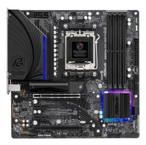 Asrock B650M PG Riptide AMD B650 Gniazdo AM5 micro ATX