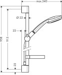 Hansgrohe Croma 100 system prysznicowy Chrom