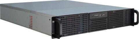Inter-Tech 2U-20255 Rack Czarny, Stal nierdzewna
