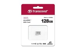 SD microSD Card 128GB Transcend SDXC USD300S-A w/Adapter